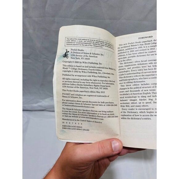 Webster's New World Dictionary Revised 4th Edition 2003 by Pocket Books - Picture 7 of 7